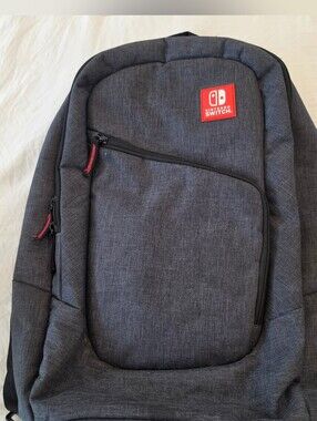 Nintendo Switch Elite Player Gaming Backpack - Charcoal Gray & Black Case
